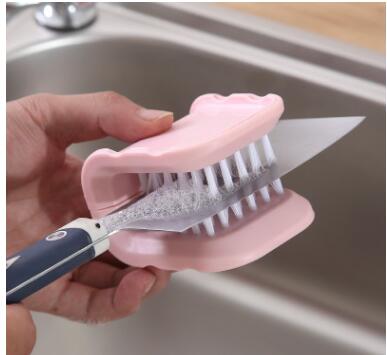 Knife and Cutlery Brush — Easy, Handy U‑Shaped Scrubber