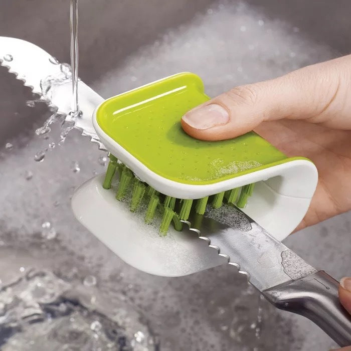 Knife and Cutlery Brush — Easy, Handy U‑Shaped Scrubber